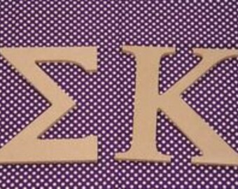 2 Traditional 8 inch Wooden Greek Letters (Shown in Sigma Kappa)