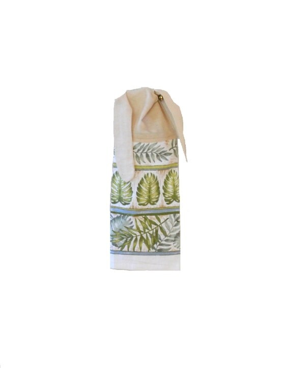 Green Fern Towel Kitchen Hand Towel Fern Dish by