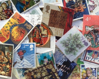 30 Assorted UK Christmas Postage Stamps