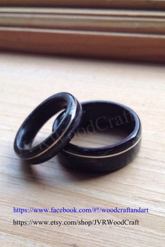 Items similar to Wedding ring set Bentwood wood rings his 