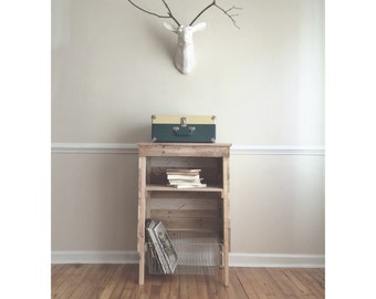 Reclaimed Storage Stand/ Record Player Storage Stand/ Vinyl Holder