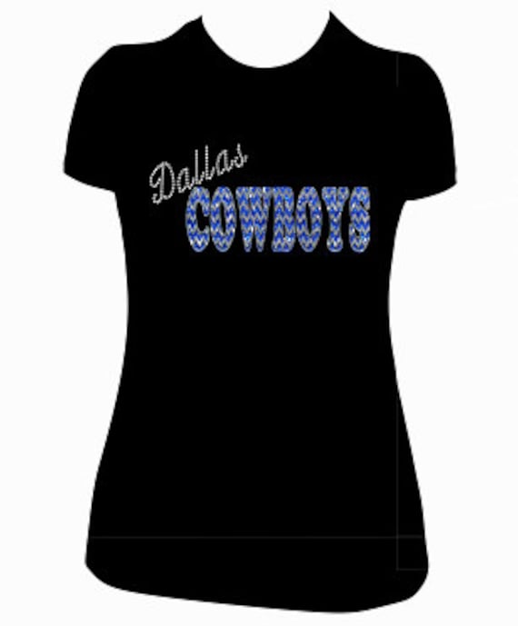 Custom DALLAS COWBOYS shirt. Super sparkly chevron by SpiritLoft