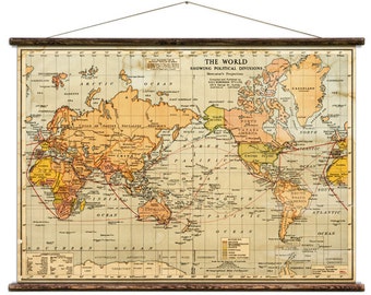 Old School Map Of The World - United States Map