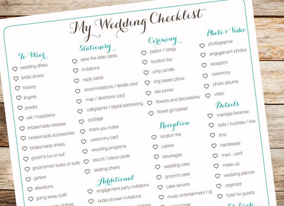digital wedding checklist organization bridal to do list