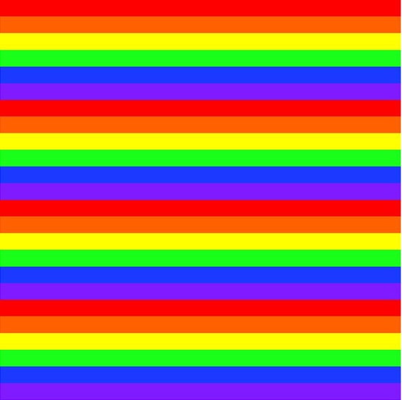 Rainbow stripe HEAT TRANSFER vinyl sheet by BreezePrintCompany