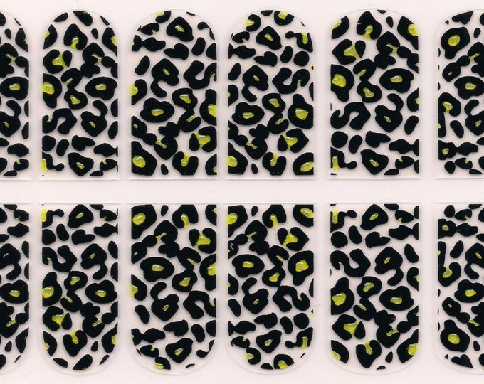 Nail Wrap Set 16 Sticker 18 Straps Pieces Chevron Cheetah Zebra Stripes Bubble Dot Flower