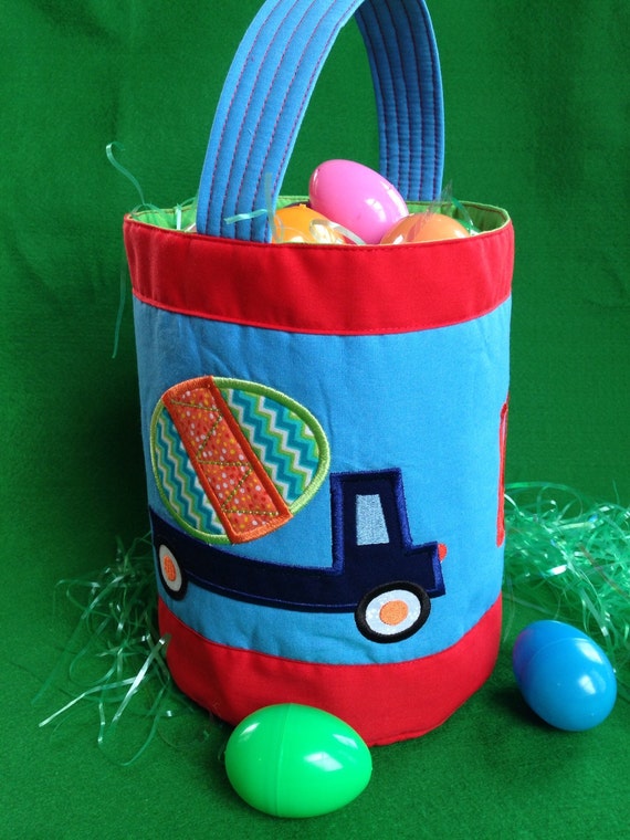 Easter Basket Personalized Easter Basket Truck & Egg Easter Basket