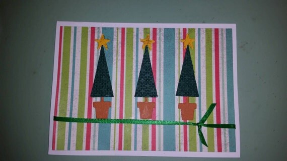Items similar to Christmas tree card on Etsy