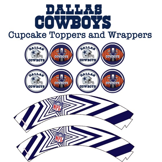 Instant Download NFL Dallas Cowboys Cupcake by DecorAtYourDoor Instant Download NFL Dallas Cowboys Cupcake by DecorAtYourDoor