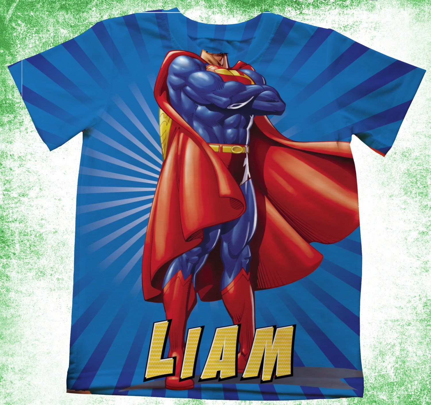 Personalized superman inspired Tshirt Boys birthday superman