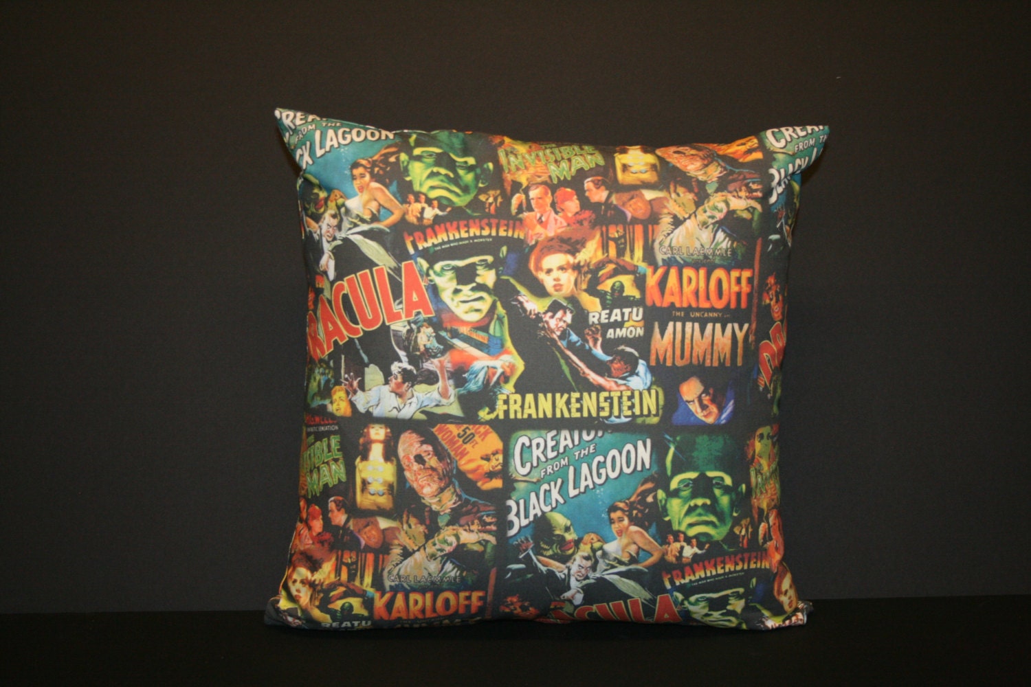 Classic Horror Movie Monsters Pillow by HorrorSlave on Etsy