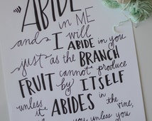 Popular items for abide in me on Etsy