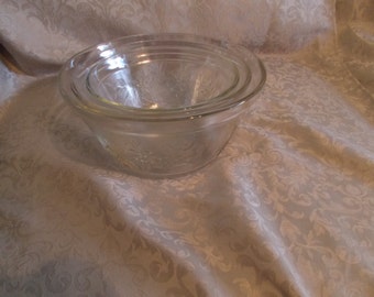 Vintage Set Of Three Floral Mixing Bowls