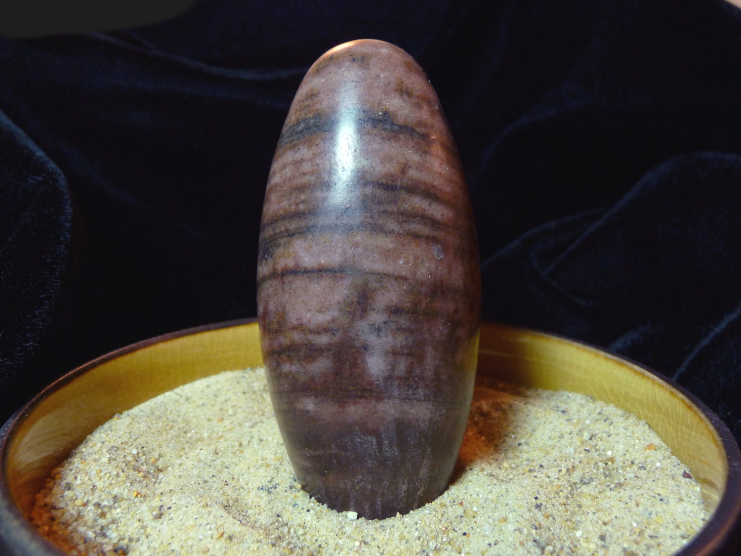 RESERVED for Liz Dark Brown Shiva Lingam 3 by ElementalHealingArts