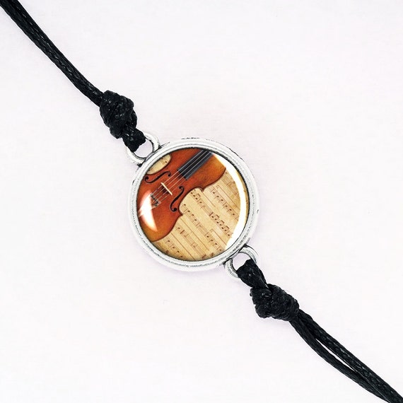 Violin Cord Bracelet Friendship Bracelet by ManzukoJewelry on Etsy