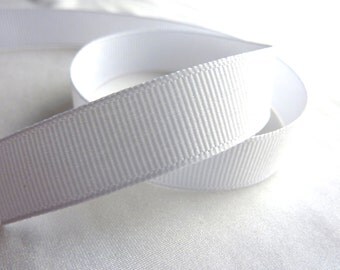 5/8 in. x 1 yard 3097 White Grosgrain Ribbon