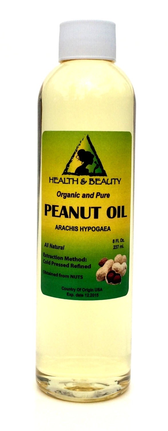 8 oz PEANUT OIL REFINED Organic Carrier Cold by HBOilsCenter