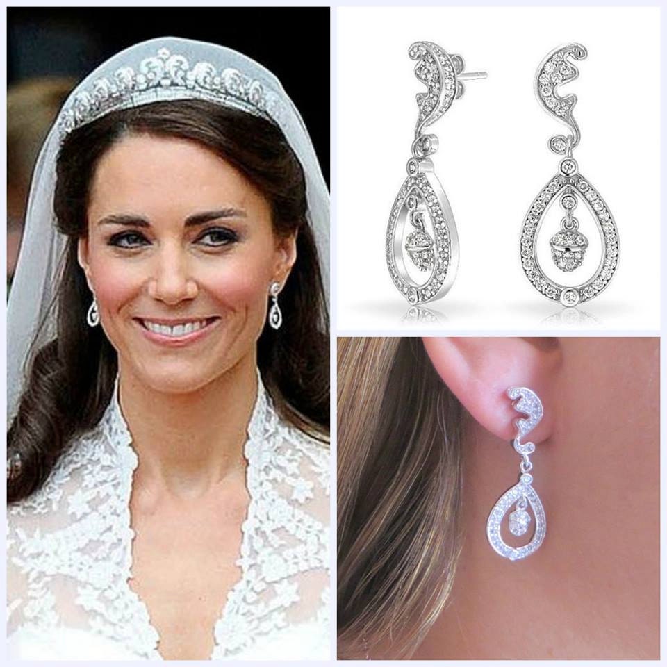 Kate Middleton Free US Ship Wedding Earrings by MaciDesign on Etsy