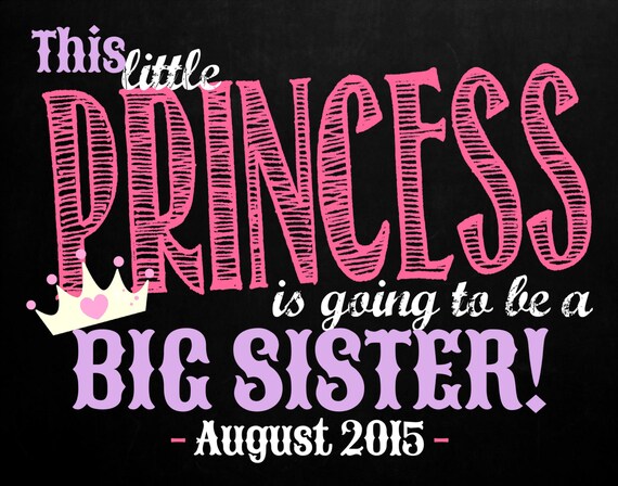 Download Big Sister Pregnancy Announcement Chalkboard Photo Prop