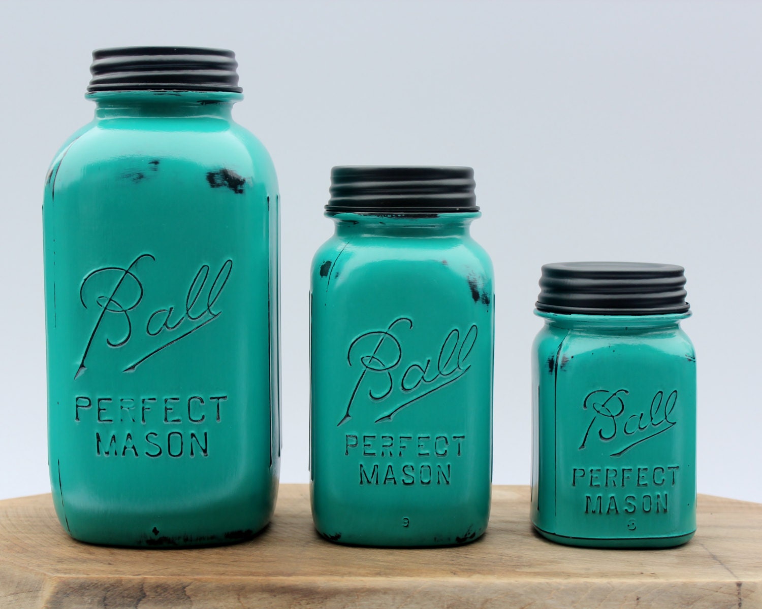 3 Piece Teal Mason Jar Canister Set Kitchen Distressed half home design, design, photos, decoration, pictures, and interior design ideas Mason Jar Canister Set 1200 x 1500