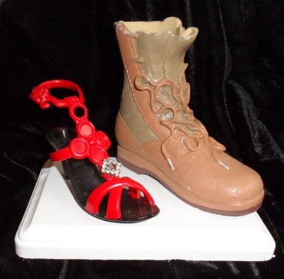 heel topper high cake red patriotic boot heel the Military cake and Perfect high for topper. red
