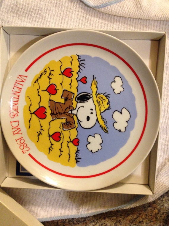 Vintage Peanuts Valentine S Day Plate Snoopy Charles