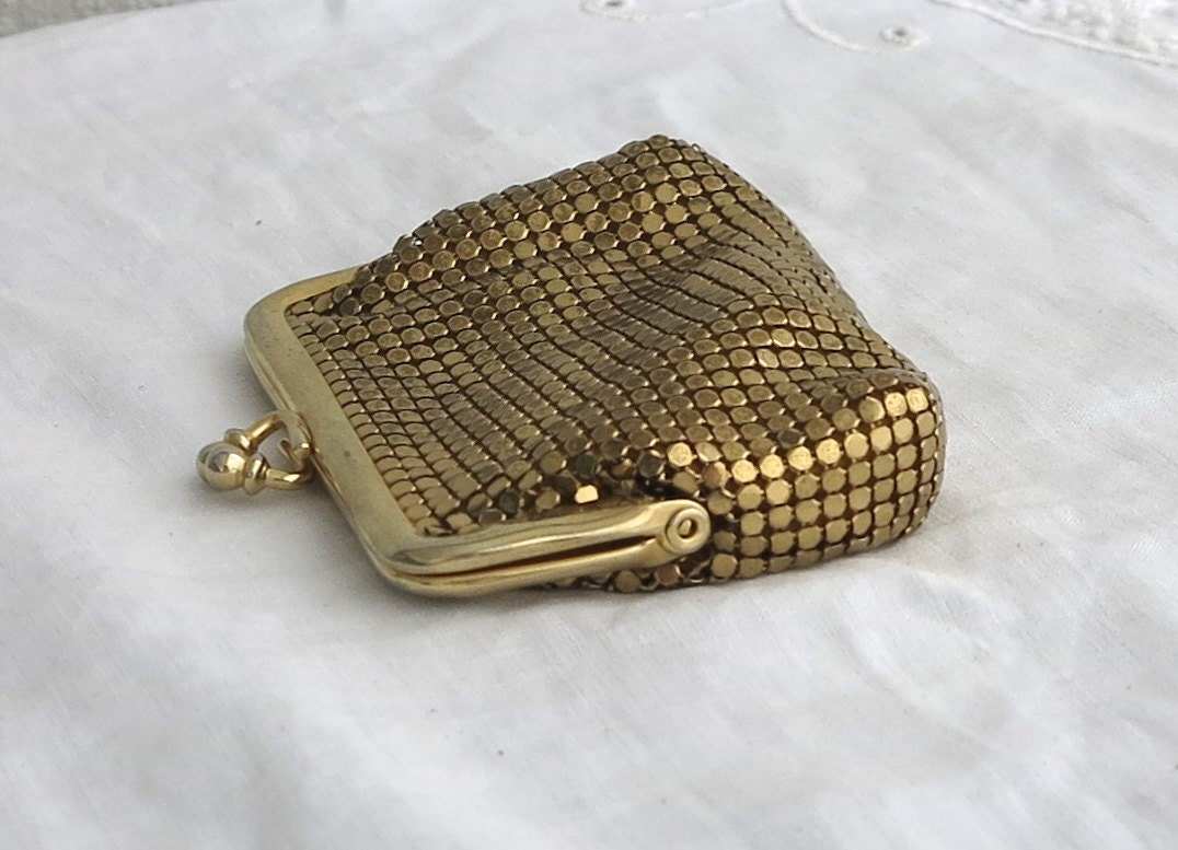 gold mesh purse