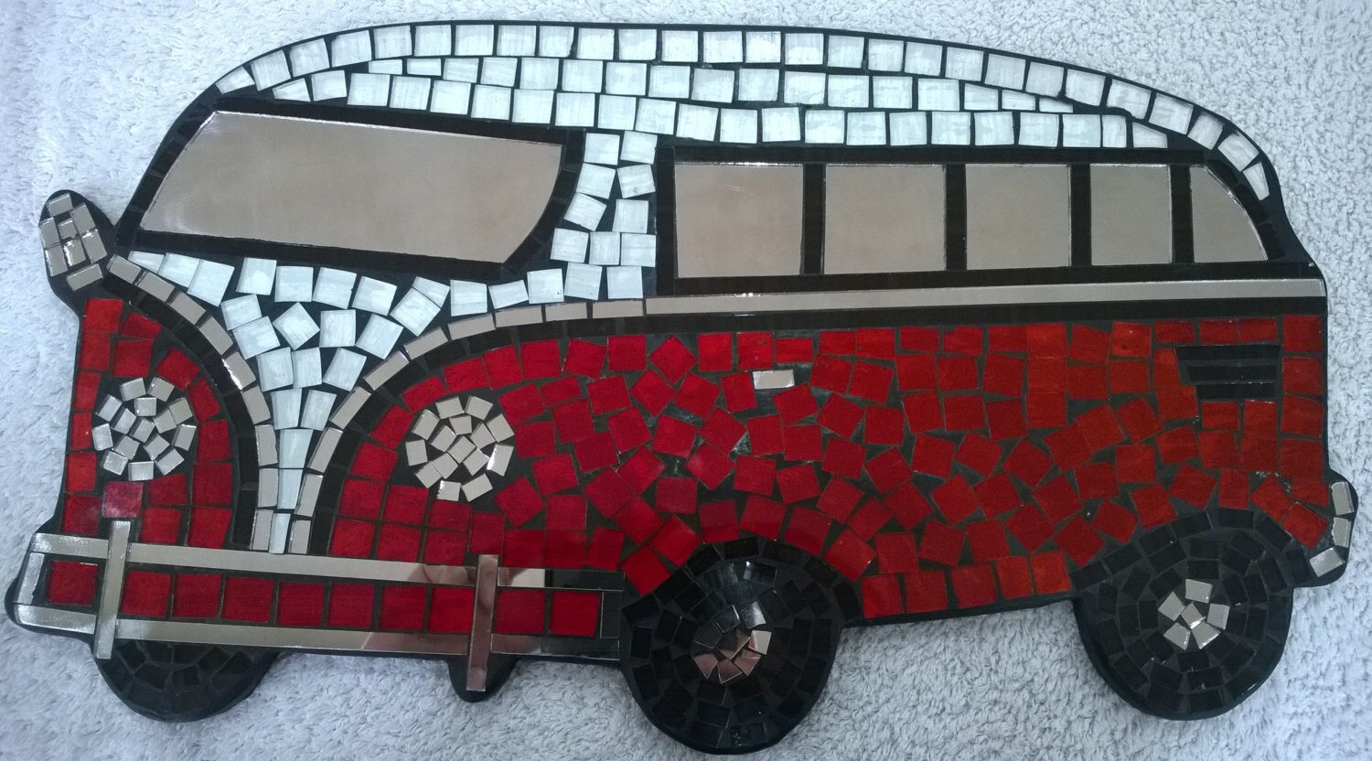 VW CAMPERVAN Beautiful Handmade Mosaic Glass/Mirror VW