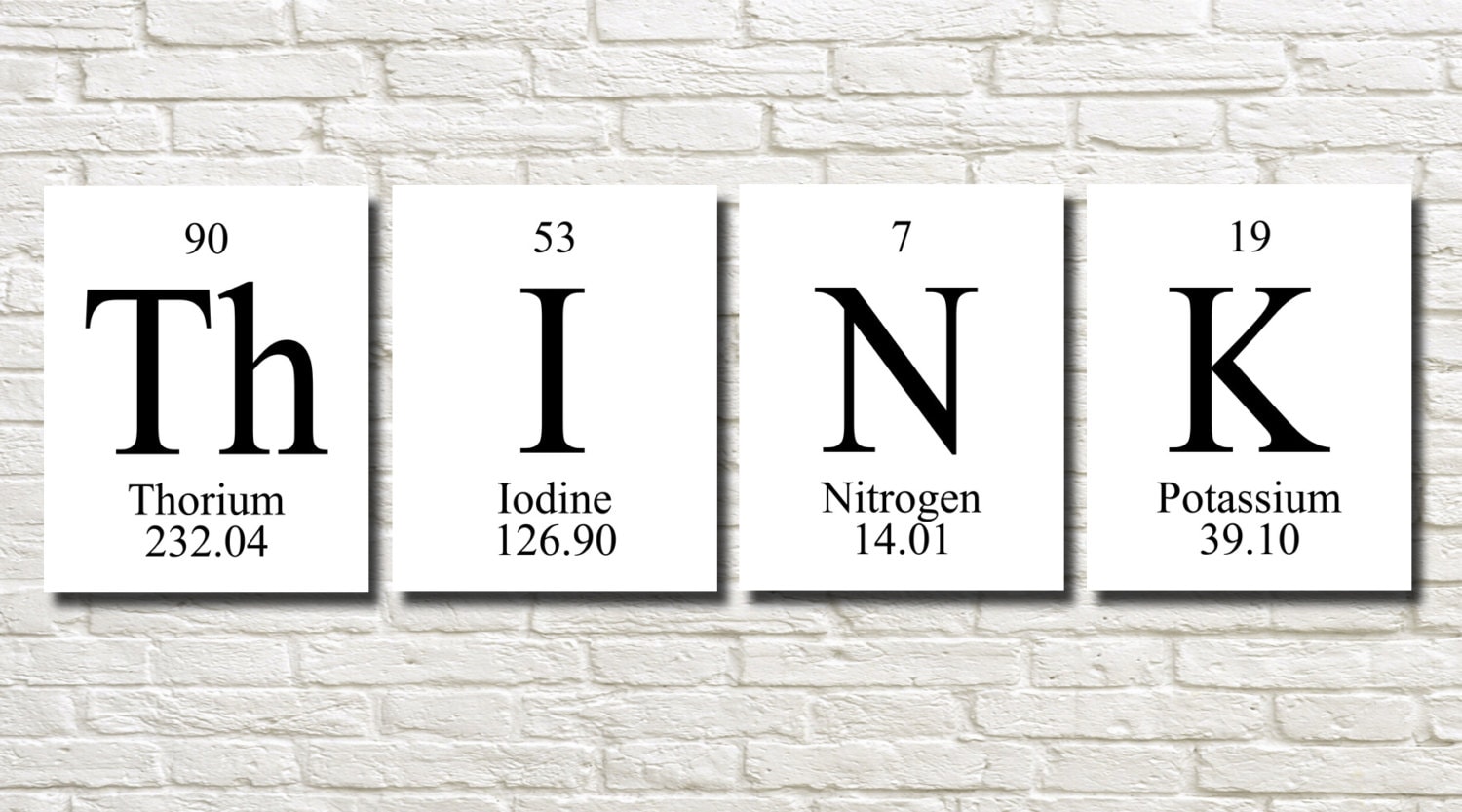 think periodic table elements black white printable by