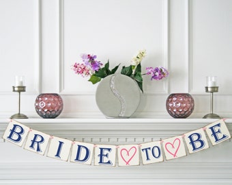 Navy Blue Bridal Shower Banner - Bride to Be banner - Bridal Shower Decoration - Navy Wedding Decor - Customized Color