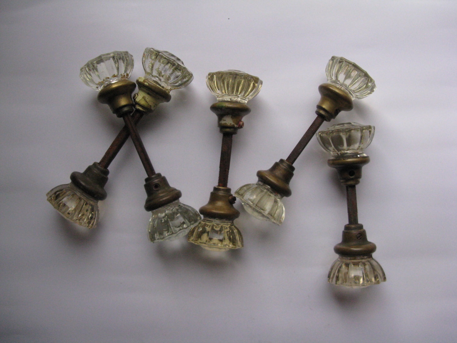 Antique Glass Door Knobs Architectural by AndWorksWithHerHands