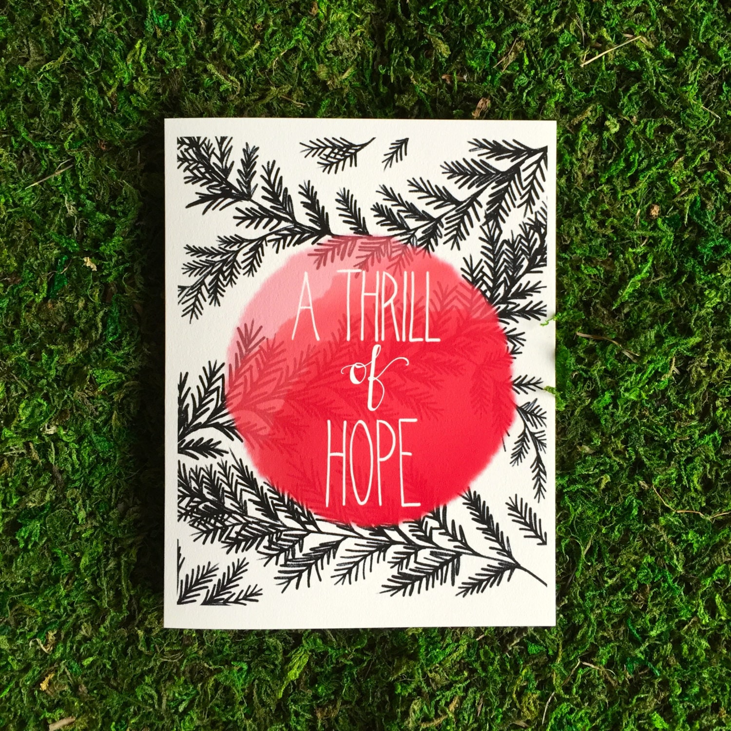 A Thrill Of Hope Holiday Card-Christmas Carol Lyric Series