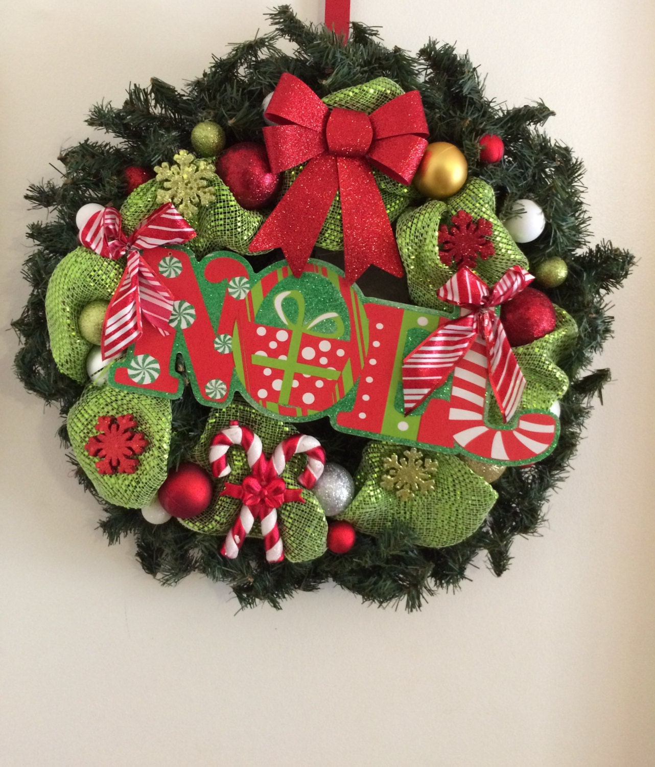 Noel Chic -Christmas artifical pine wreath