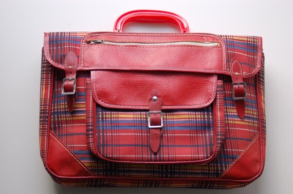 vintage plaid purse