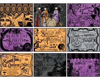 Halloween labels. Digital download.