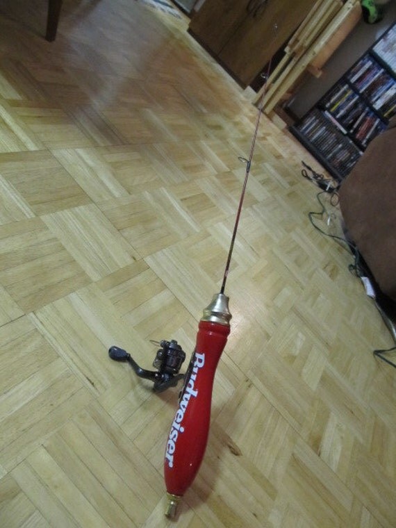 Items similar to Budweiser Beer Tap Handle Ice Fishing Rod on Etsy