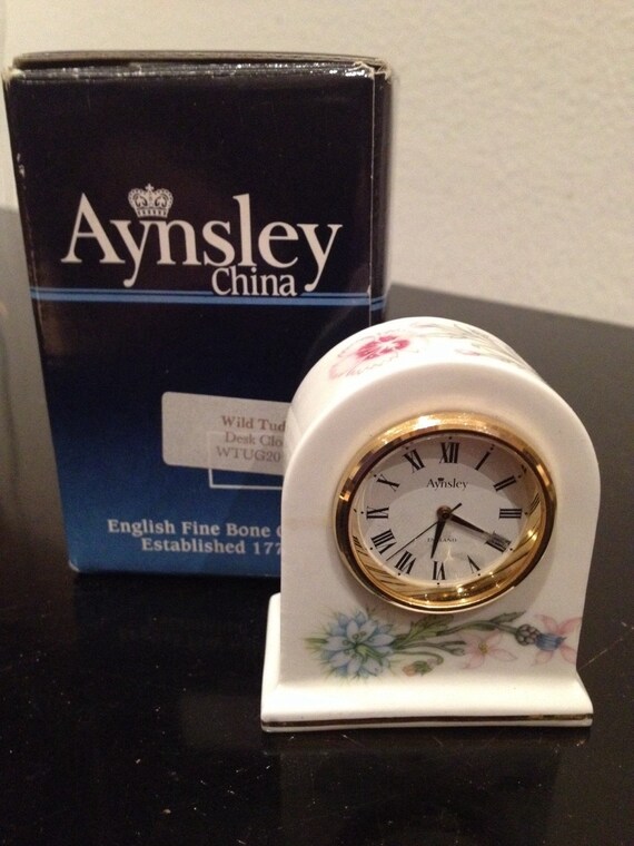 Aynsley Bone China Miniature Wild Tudor Mantel by OLDBUTEXCITING