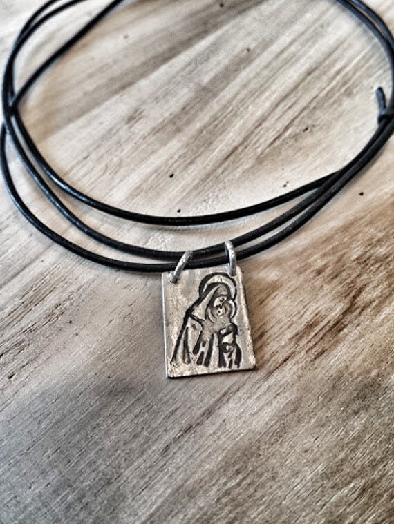 Scapular Necklace Catholic Scapular Catholic Jewelry