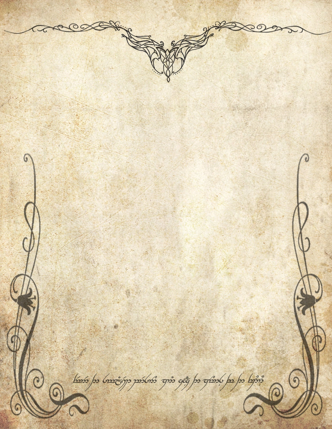 Digital Printable Lord Of The Rings Stationary