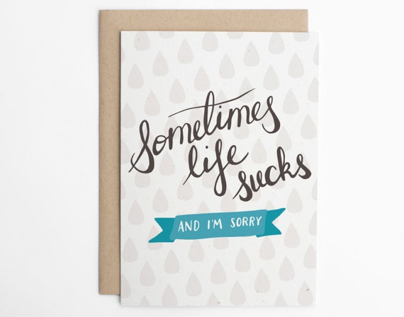 Funny Sympathy Card Sympathy Card Sorry Card Feel Better 8077