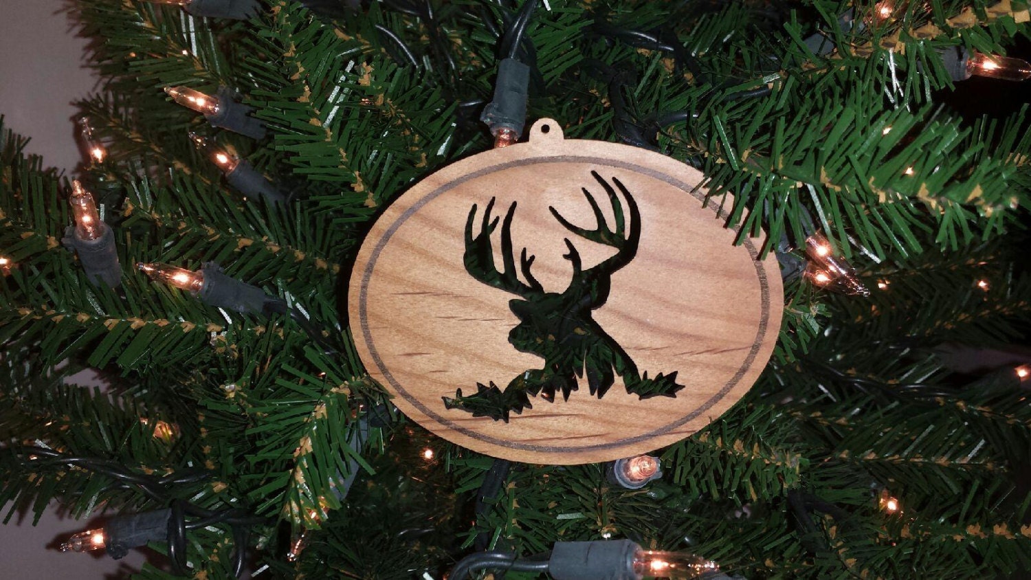 Laser Cut Whitetail Deer Ornament