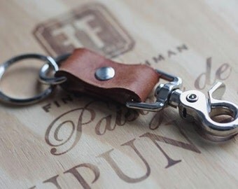 Leather Key Fob; Distressed Leather Keychain; Men's Leather Key Chain; Keychain Leather; Leather Keychain