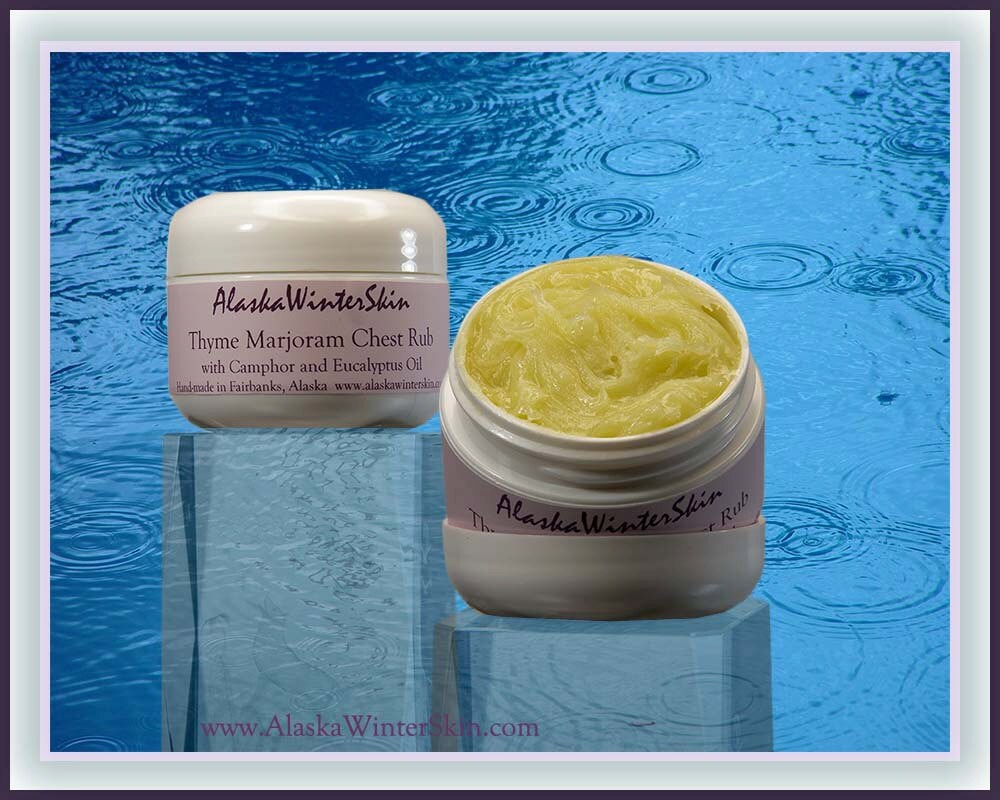 Thyme Marjoram Chest Rub Salve Cold Flu Cough Ointment