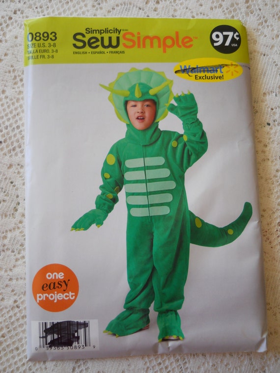 Halloween Costume Sewing Pattern Dinosaur Costume