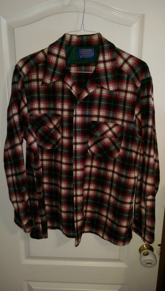1970's XL Pendleton made in USA heavy Flannel Shirt Free