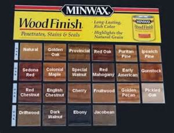 Minwax Stain Samples Color Chart