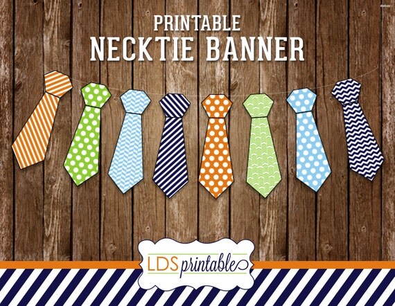 YMPP004 Printable Necktie Banner Perfect For Priesthood