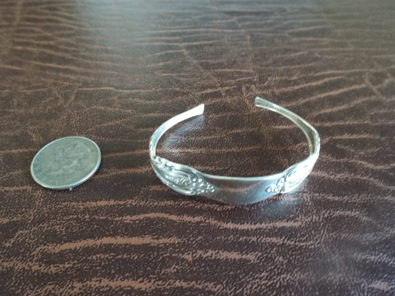 Sterling Silver Spoon Cuff Bracelet signed ONEIDA 13.88