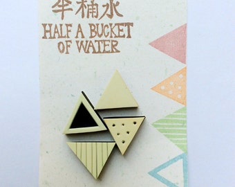 Party flags stamp.triangle stamp.hand carved stamp.rubber stamp.unmounted