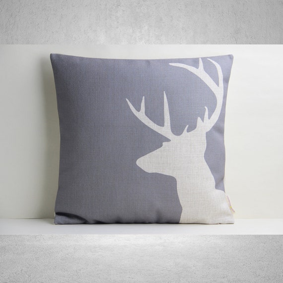 Elk Pillow Cover Deer Pillow Cover Christmas by SamanthaEmma